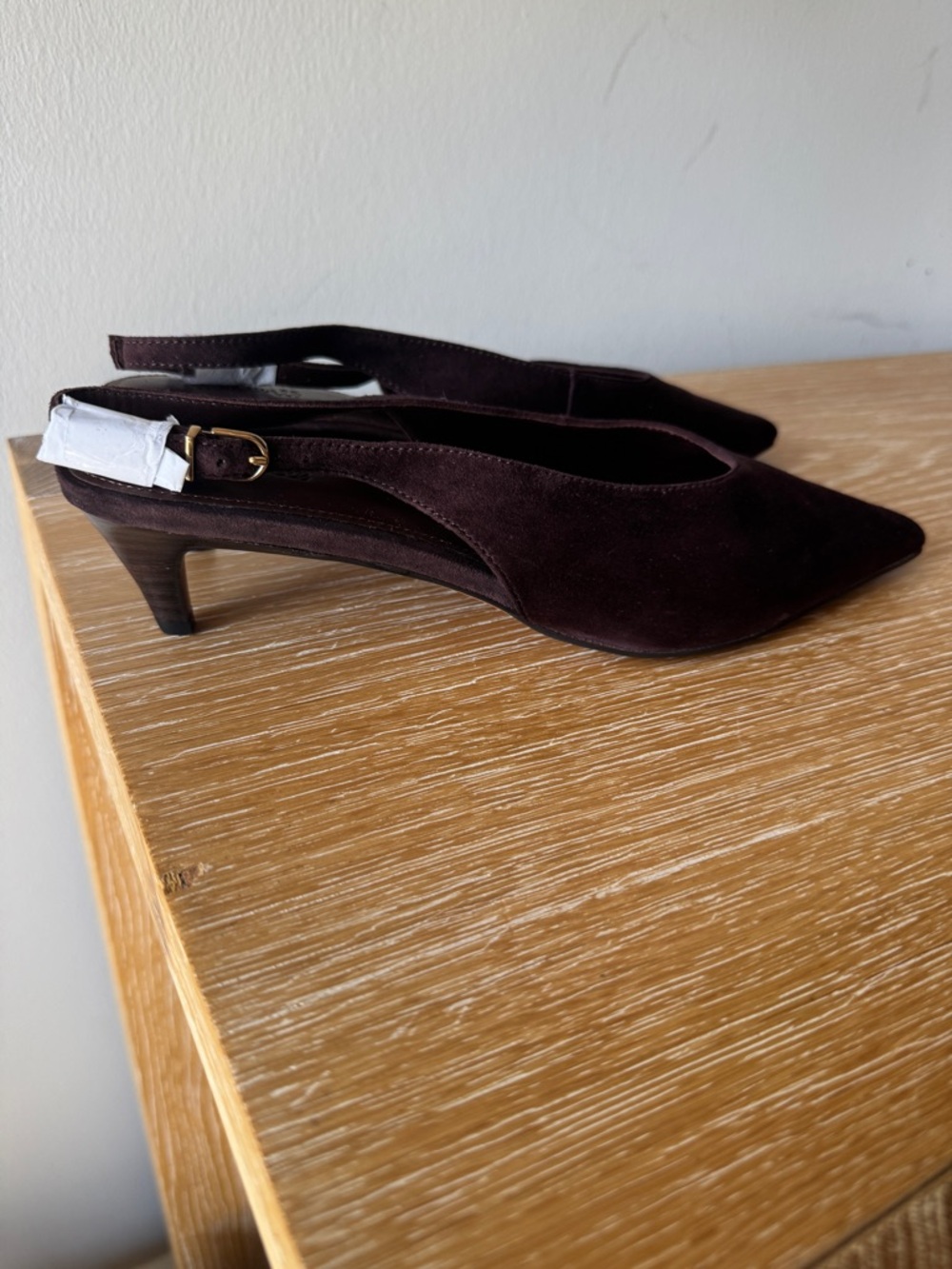 NWOB! MADEWELL Women's Emilie Slingback Pump Chocolate Raisin Suede 10 Brown - Picture 10 of 16